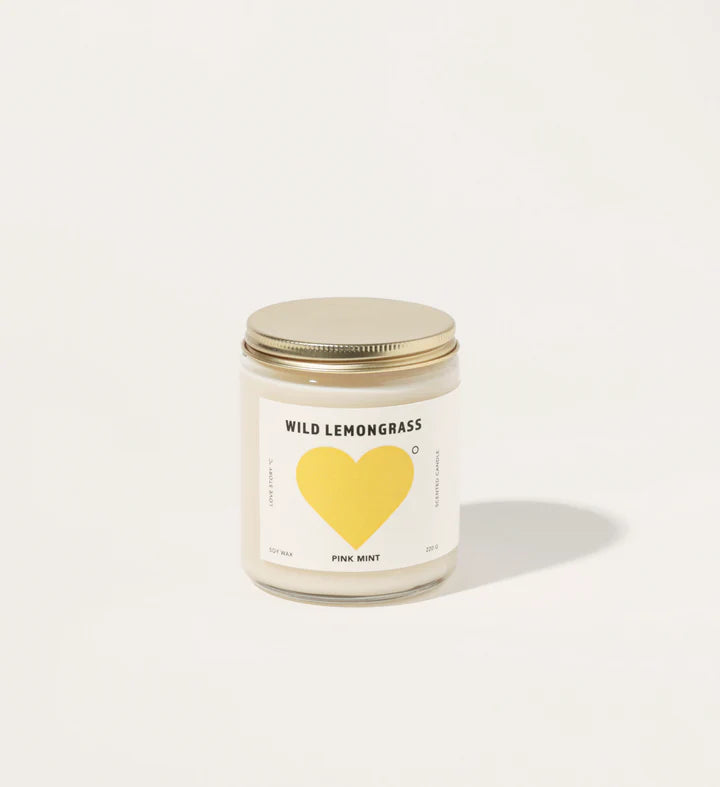 Pinkmint Wild Lemongrass Soy Candle 220g