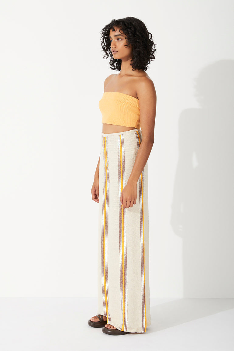 Zulu & Zephyr Cabana Stripe Organic Cotton Blend Knit Pant