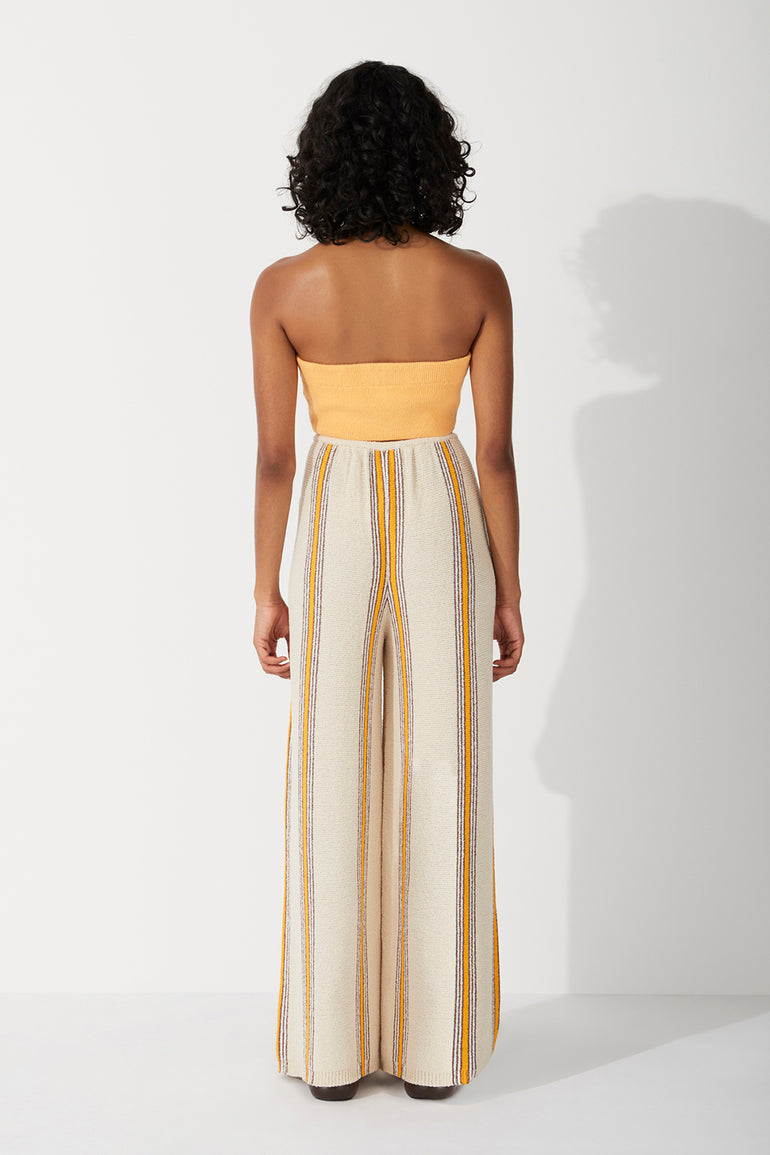 Zulu & Zephyr Cabana Stripe Organic Cotton Blend Knit Pant