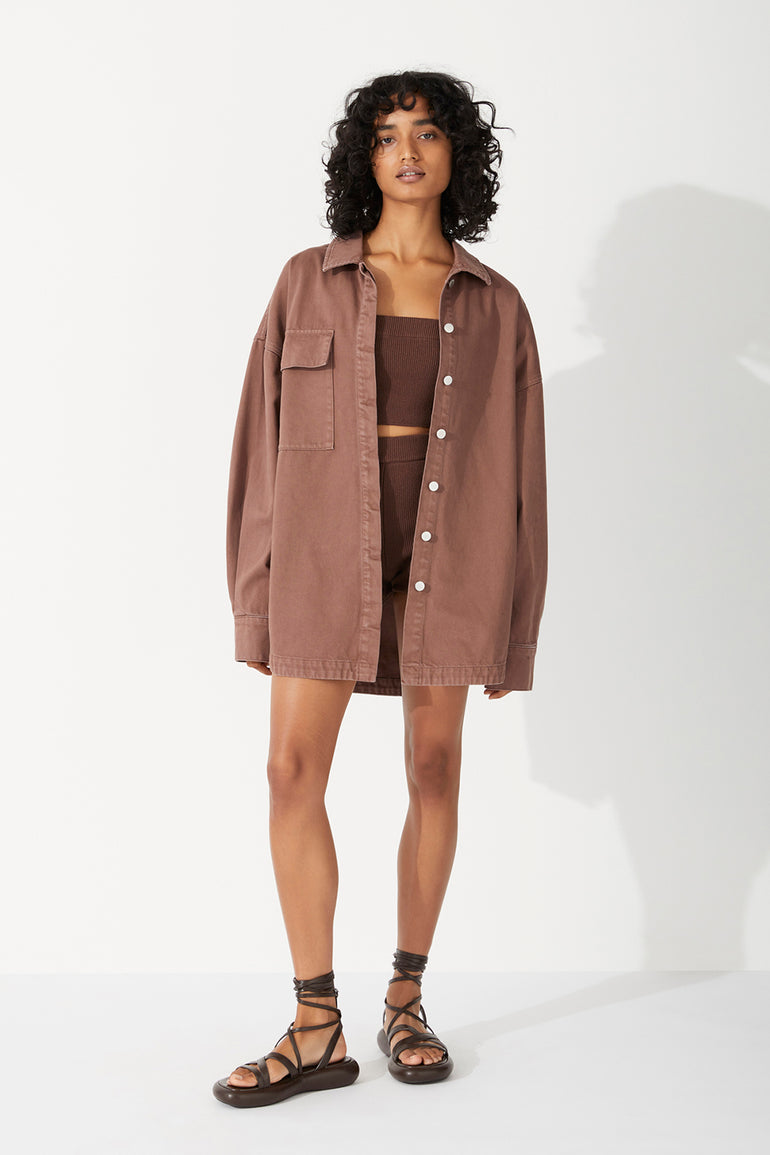 Zulu & Zephyr Chocolate Recycled Cotton Jacket