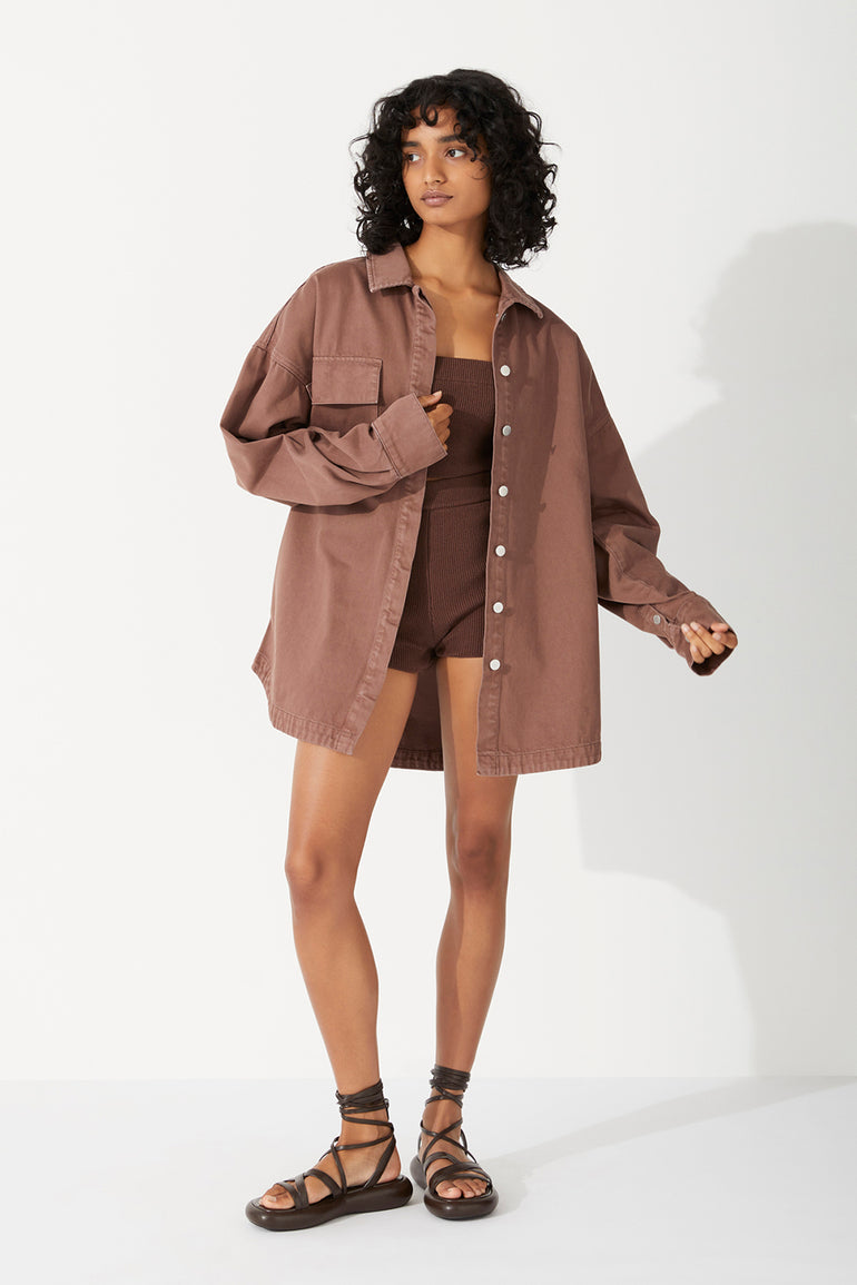 Zulu & Zephyr Chocolate Recycled Cotton Jacket