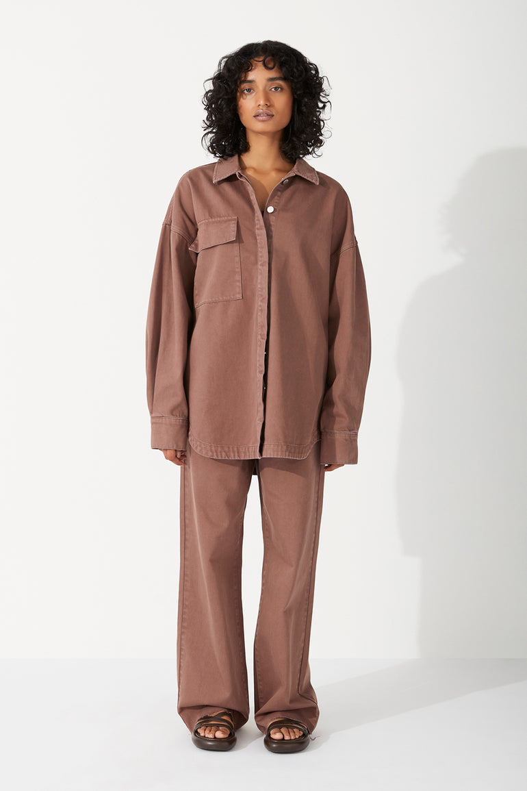 Zulu & Zephyr Chocolate Recycled Cotton Straight Leg Jean