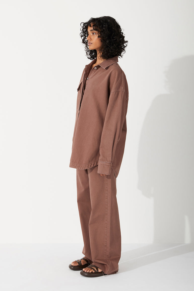 Zulu & Zephyr Chocolate Recycled Cotton Straight Leg Jean