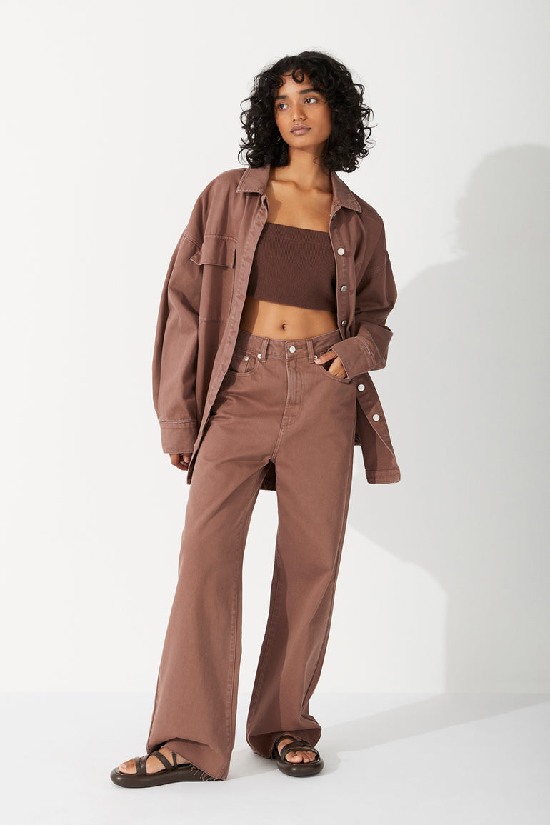 Zulu & Zephyr Chocolate Recycled Cotton Straight Leg Jean