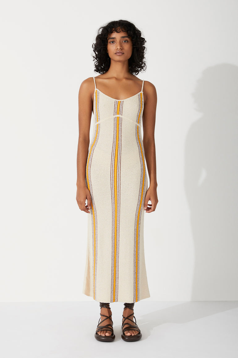 Zulu & Zephyr Cabana Stripe Organic Cotton Blend Knit Dress
