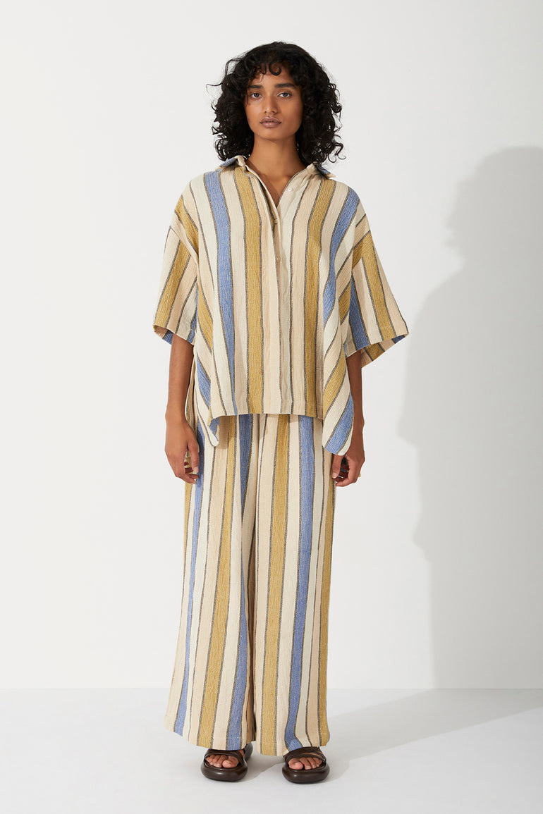 Zulu & Zephyr Lagoon Stripe Organic Cotton Shirt