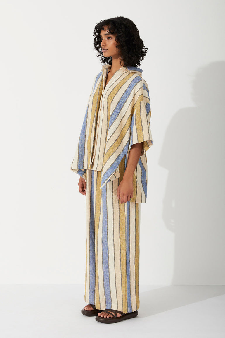 Zulu & Zephyr Lagoon Stripe Organic Cotton Shirt
