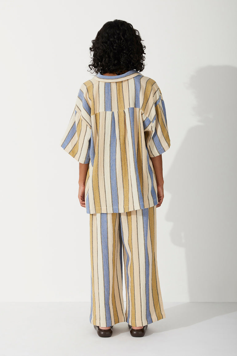 Zulu & Zephyr Lagoon Stripe Organic Cotton Shirt