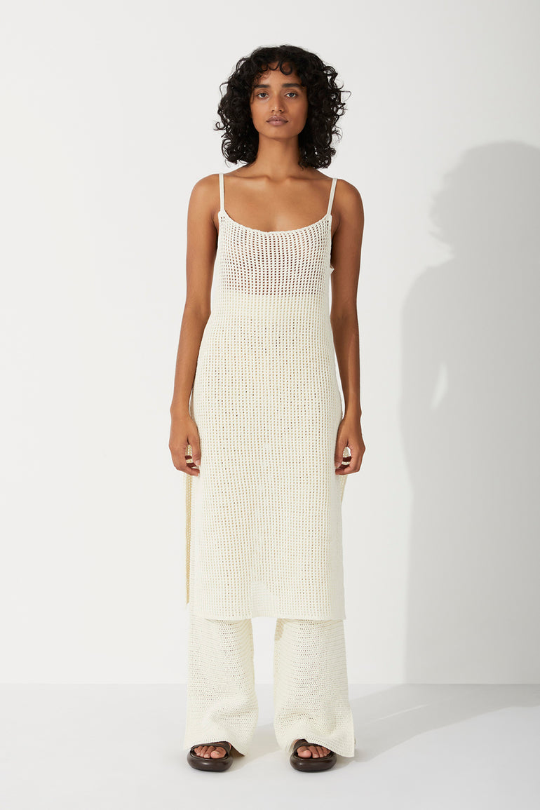 Zulu & Zephyr Milk Cotton Crochet Dress