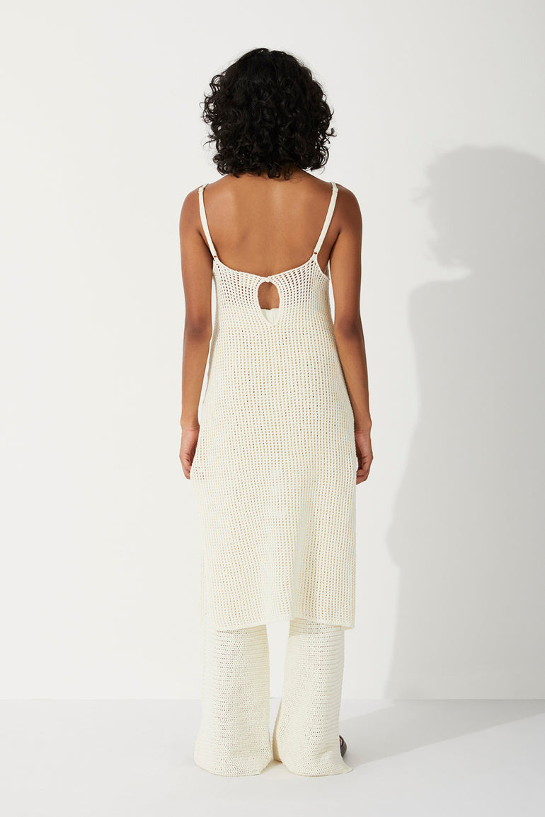 Zulu & Zephyr Milk Cotton Crochet Dress