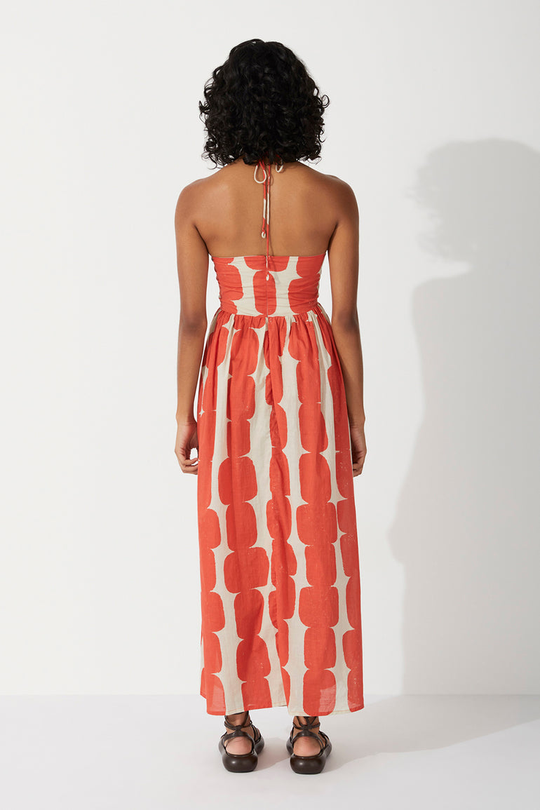 Zulu & Zephyr Block Organic Cotton Halter Dress