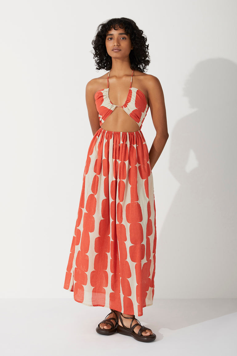 Zulu & Zephyr Block Organic Cotton Halter Dress