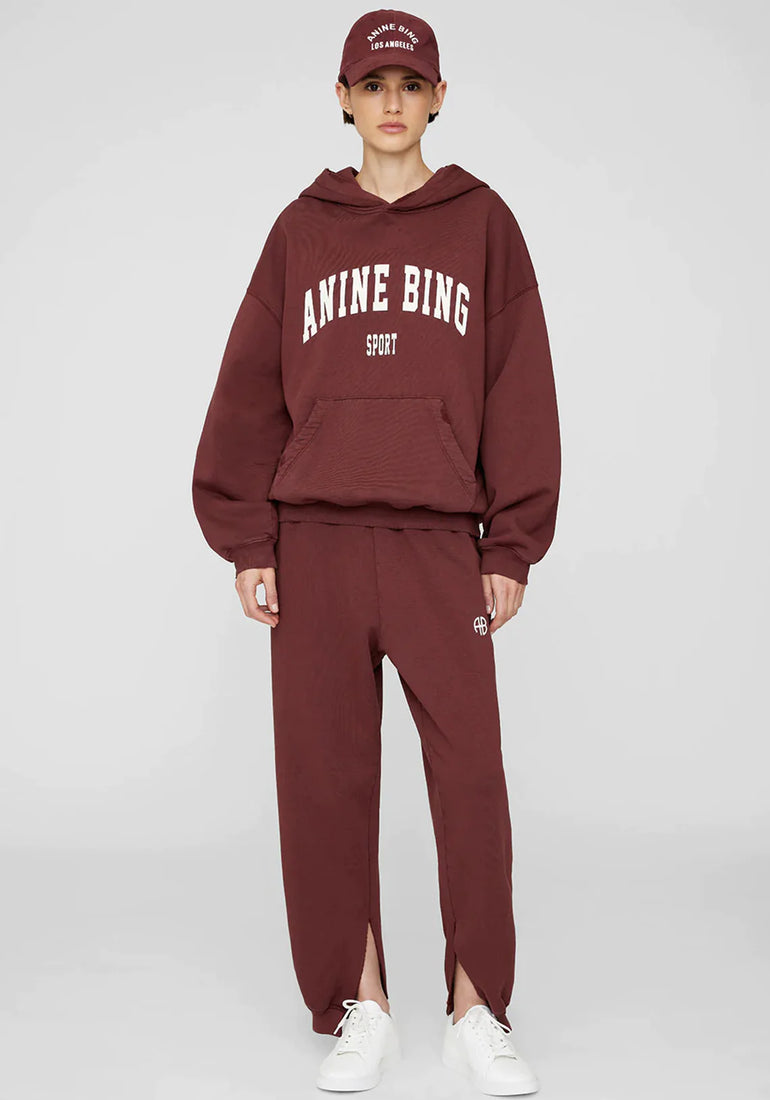 Anine Bing Tyler Jogger Dark Cherry