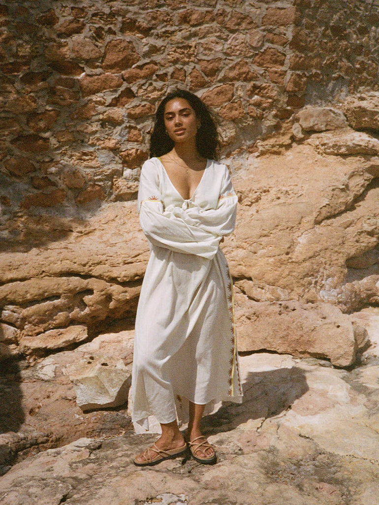 Soleil Soleil Andre Dress Helios Embroidery