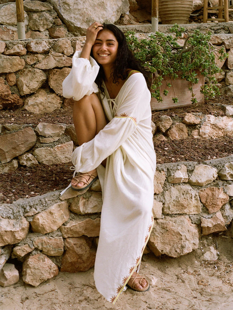 Soleil Soleil Andre Dress Helios Embroidery