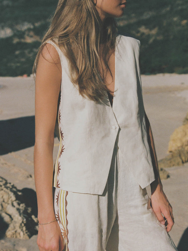Soleil Soleil Ashton Vest Helios Embroidery