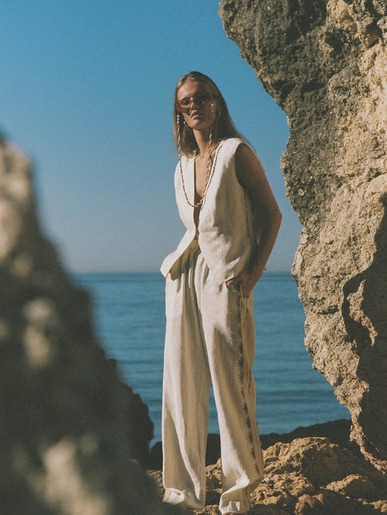 Soleil Soleil Celine Pants Helios Embroidery