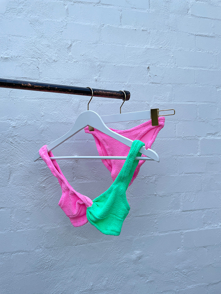 Hunza G Duo Chelsea Bikini Bubblegum Lime