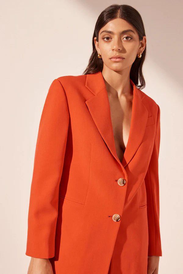 Shona Joy Irena Oversized Tailored Blazer Hibiscus