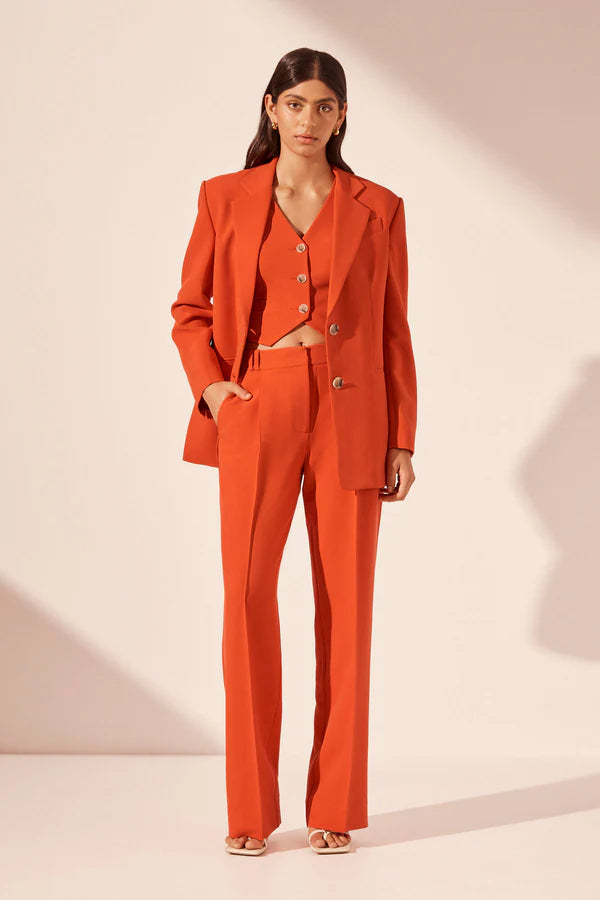 Shona Joy Irena Oversized Tailored Blazer Hibiscus