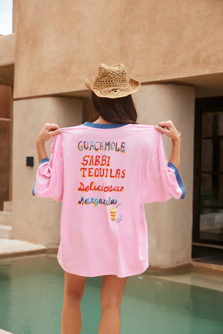 Sabbi The Very Oversized Tequila Made Me Do It Tee Pink