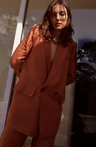Summi Summi Double Breasted Blazer Amber