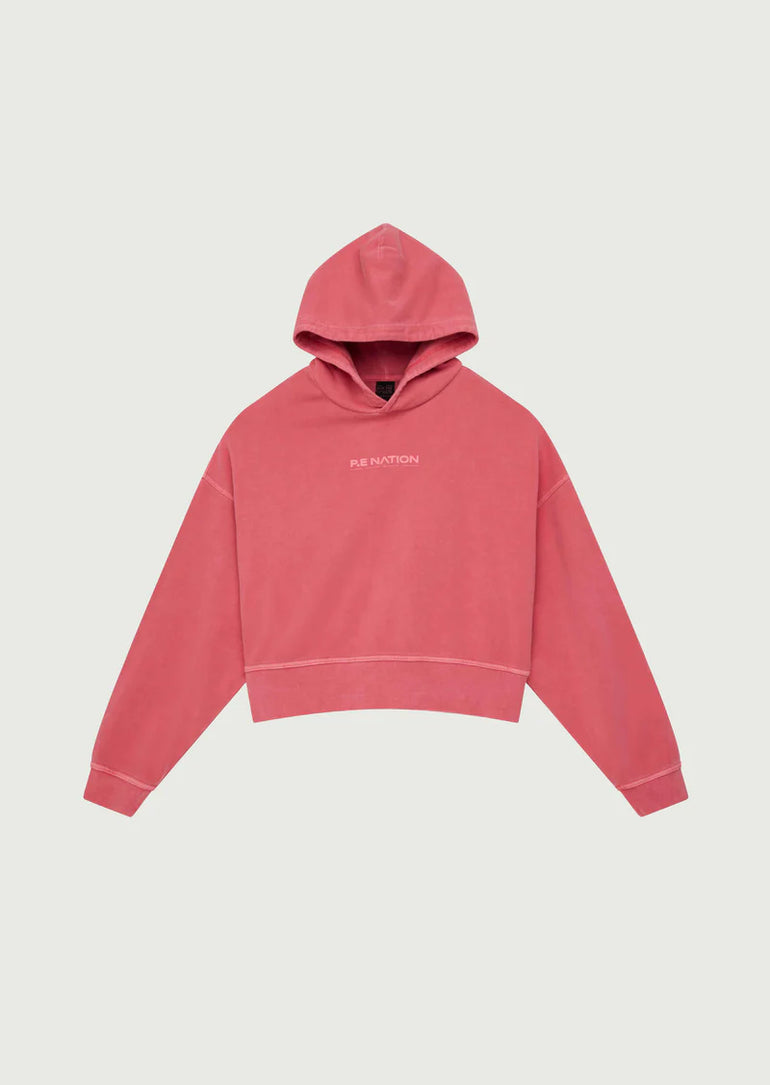 PE Nation Transition Hoodie Washed Poppy Red