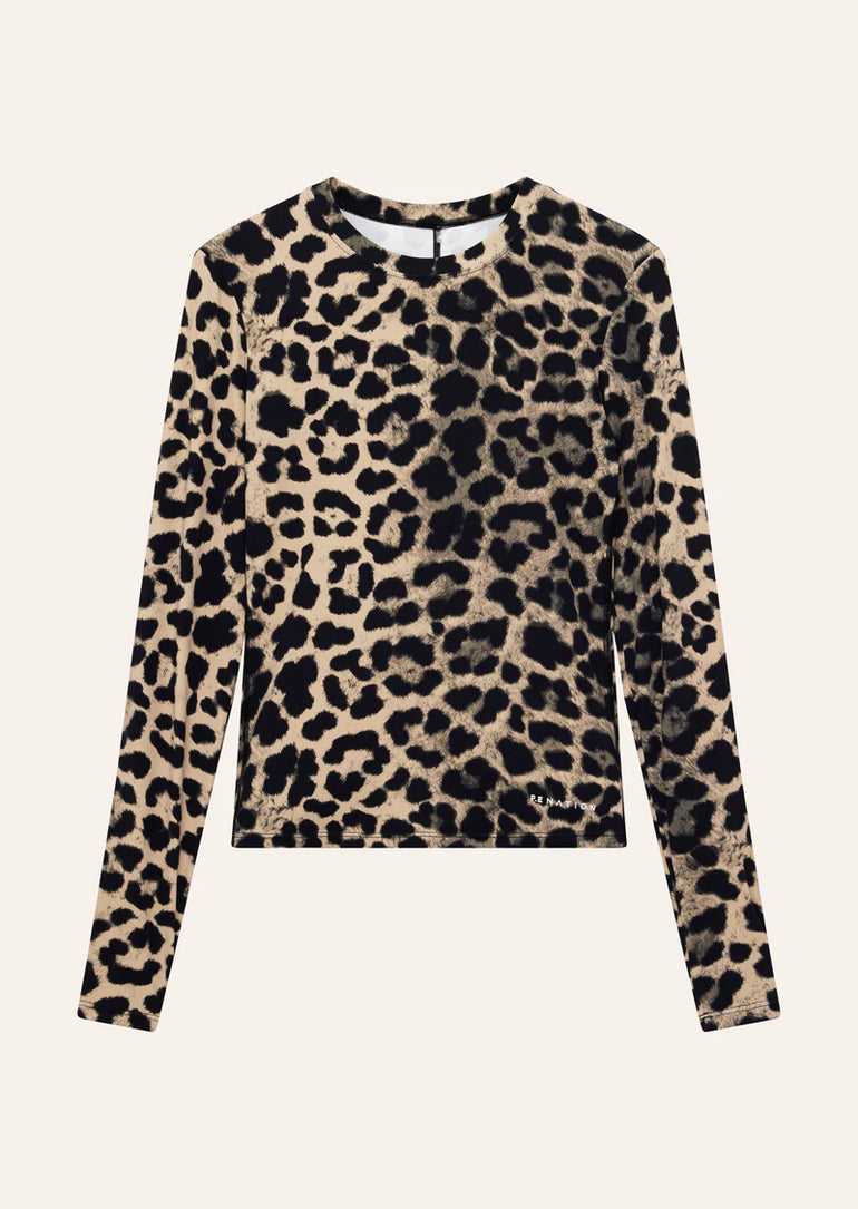 PE Nation Foundation LS Top Leopard Print