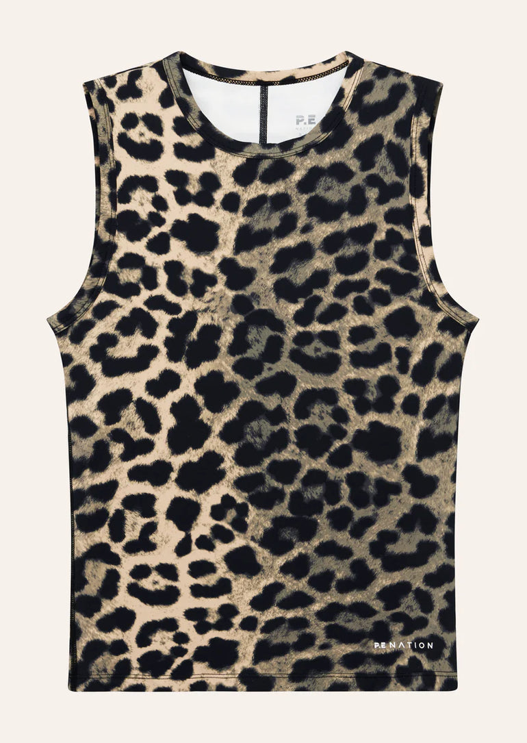 PE Nation Foundation Muscle Tank Leopard Print