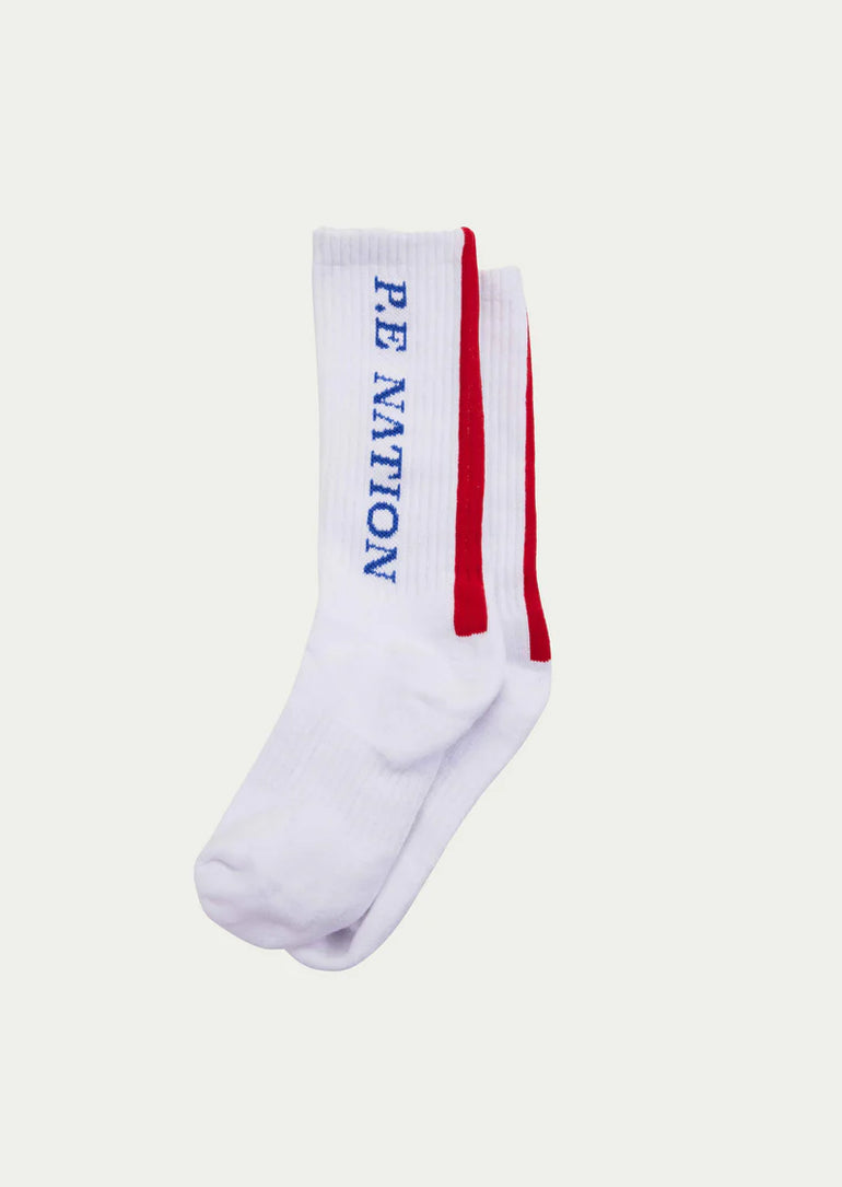 PE Nation Industry Sock Optic White