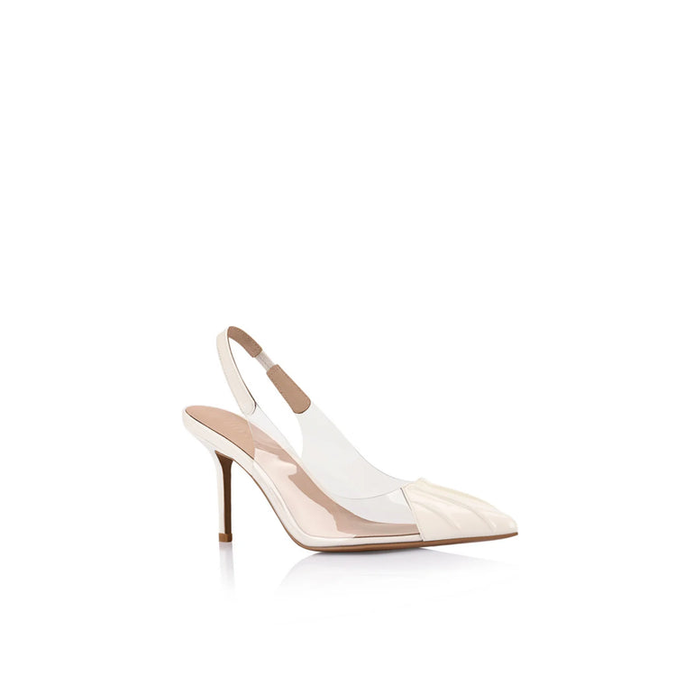 Lana Wilkinson Remi Pump Vinylite White Patent Leather