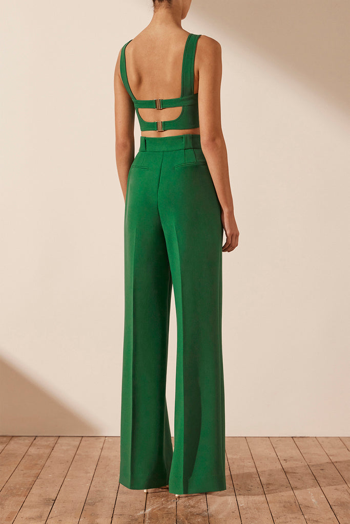Shona Joy Irena High Waisted Tailored Pant Tree Green