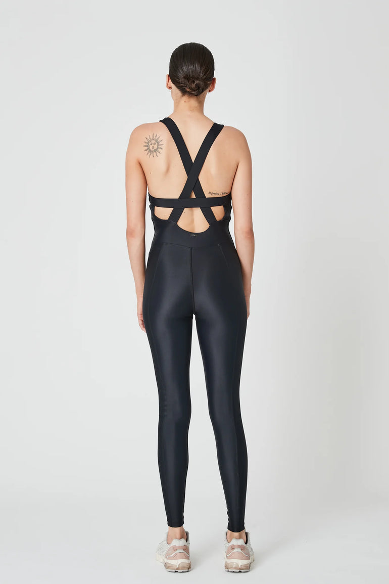 108 Sportif Elle Corset Bodysuit Black