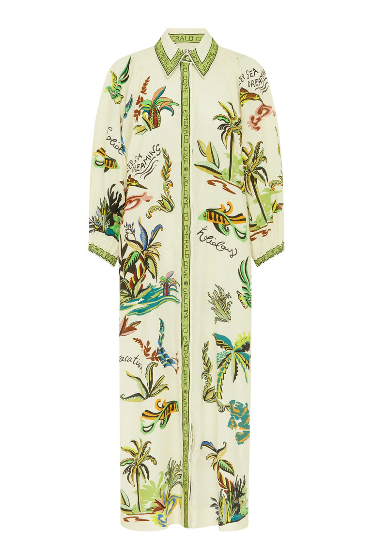 Alemais Day Dream Linen Shirtdress