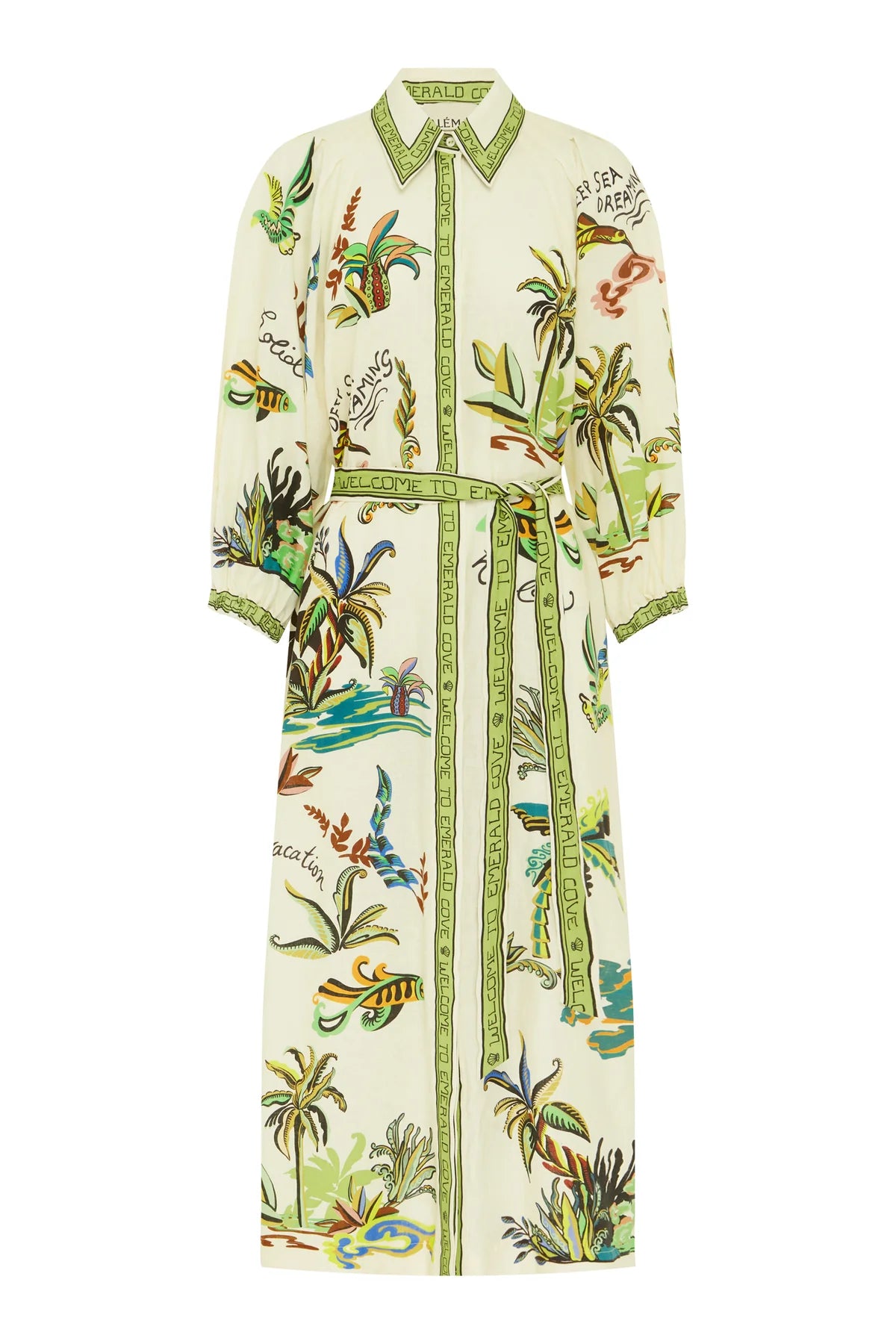 Alemais Day Dream Linen Shirtdress