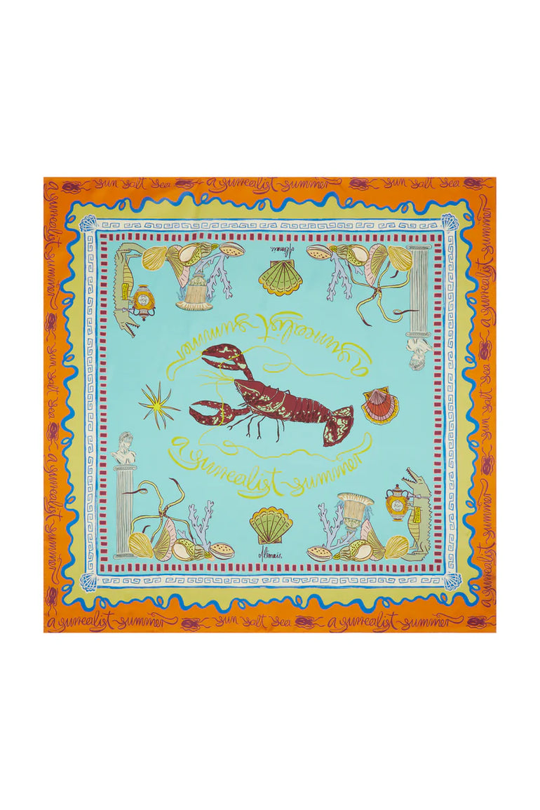 Alemais Surrealist Summer Silk Scarf