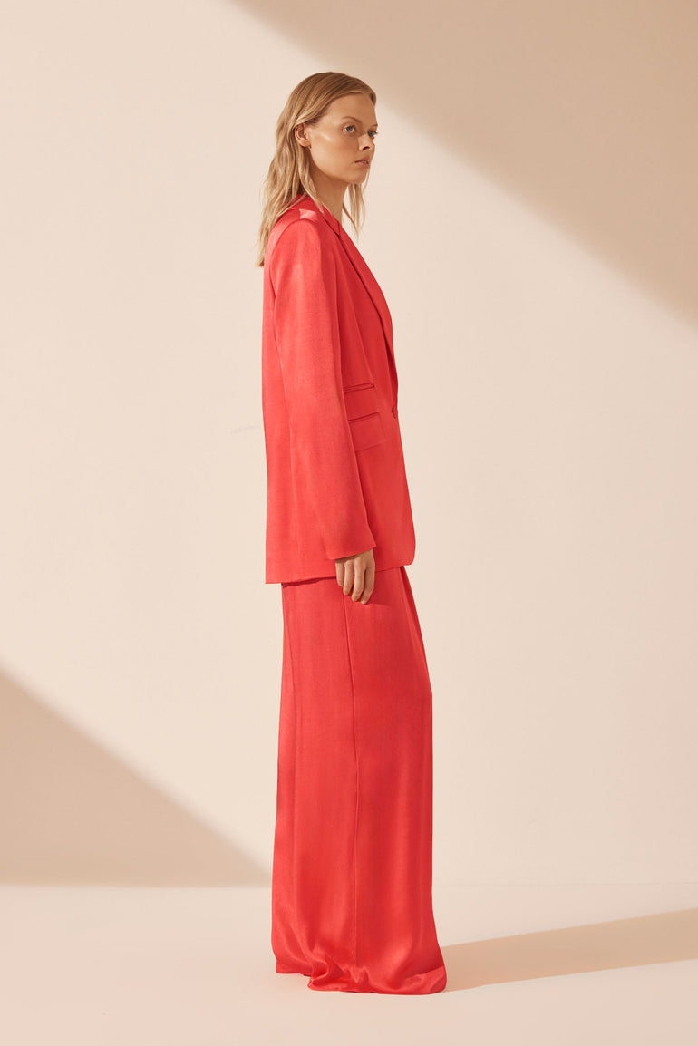 Shona Joy Lydie Single Breasted Blazer Poppy Red