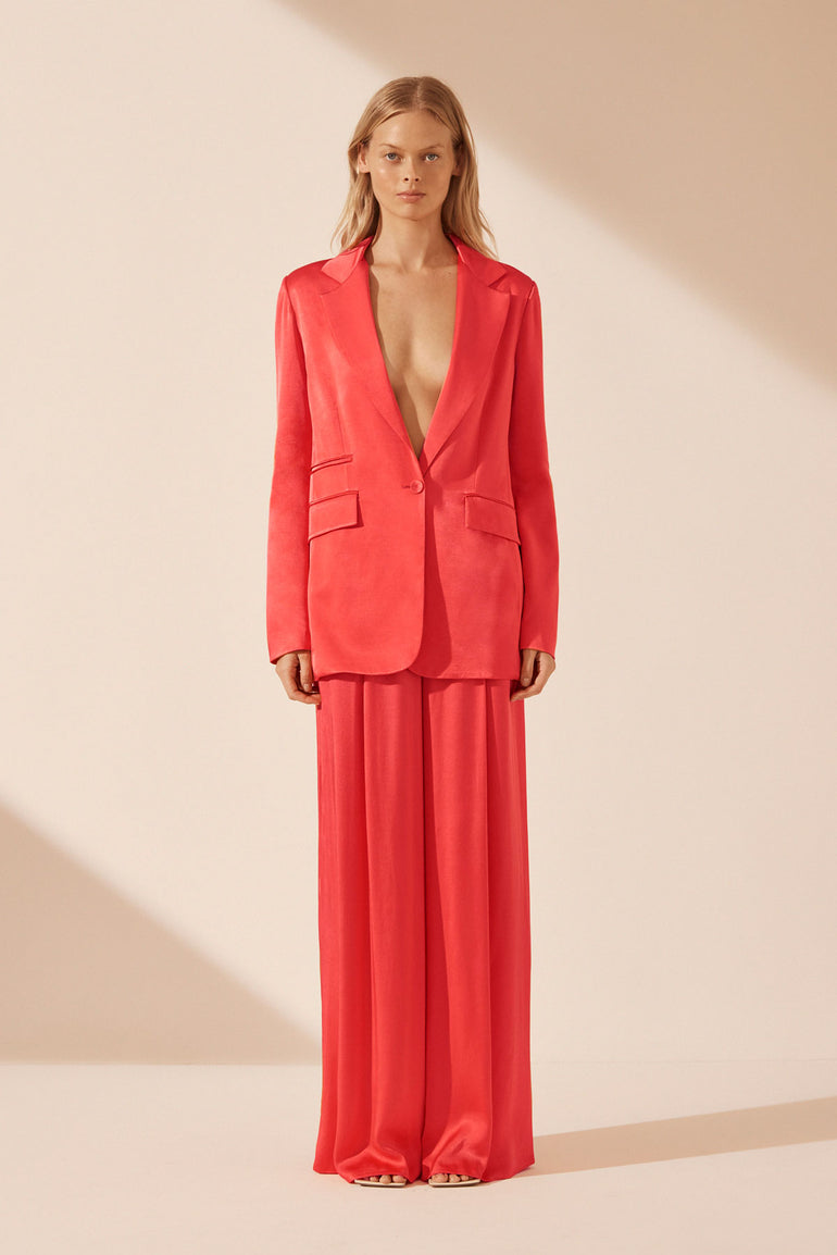 Shona Joy Lydie Single Breasted Blazer Poppy Red
