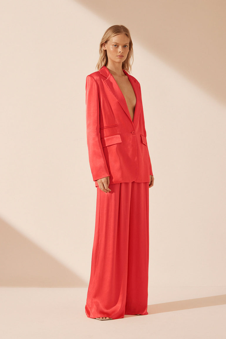 Shona Joy Lydie Single Breasted Blazer Poppy Red