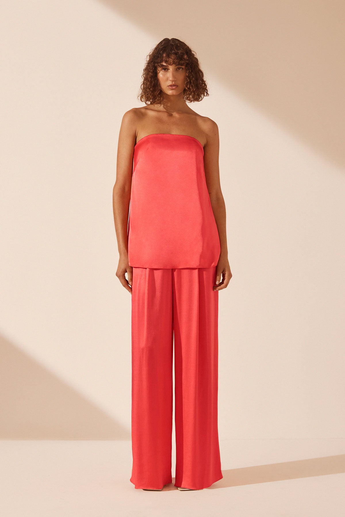 Shona Joy Lydie Tuxedo Trouser Poppy Red