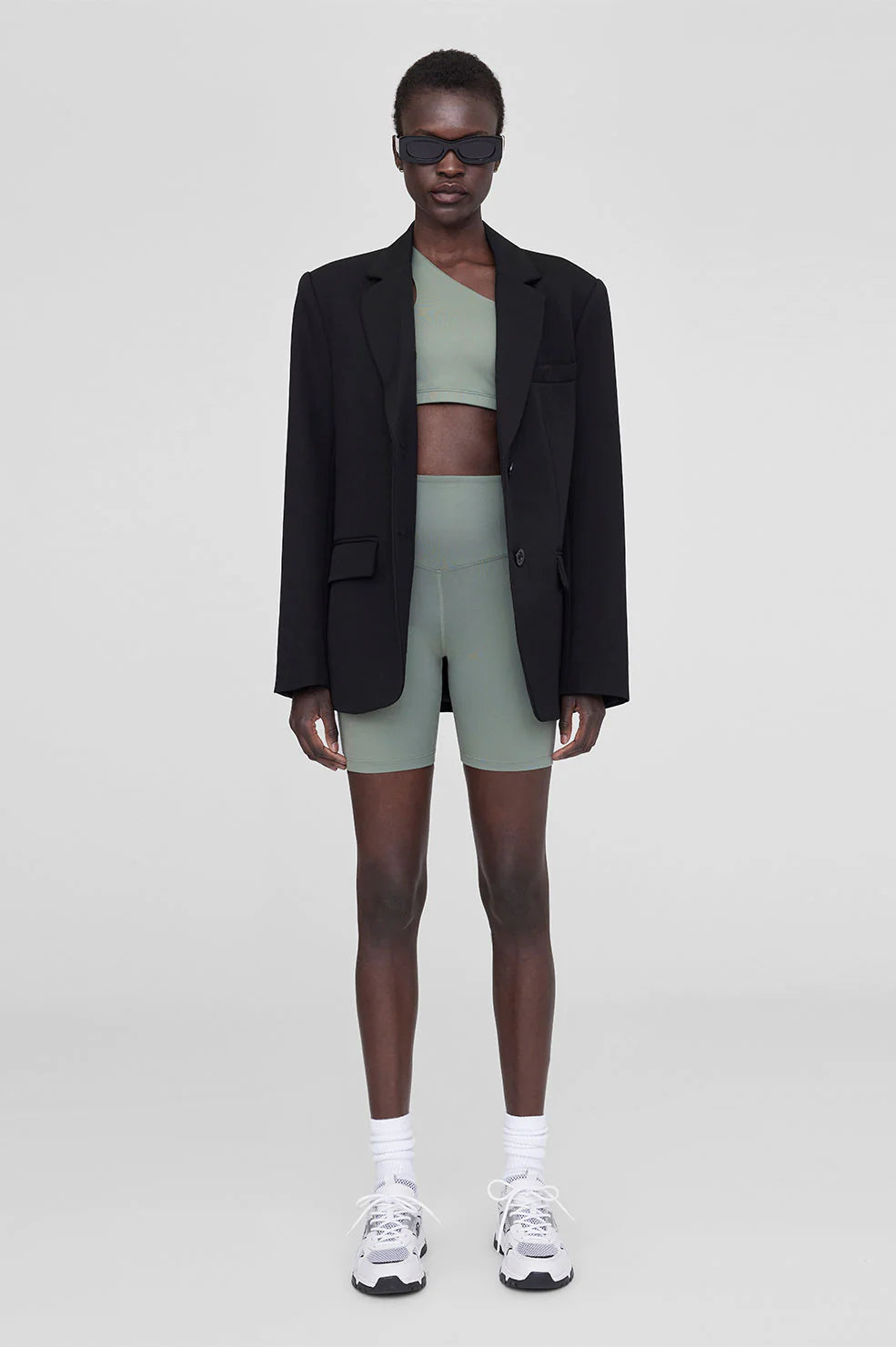 Anine Bing Blake Biker Short Artichoke