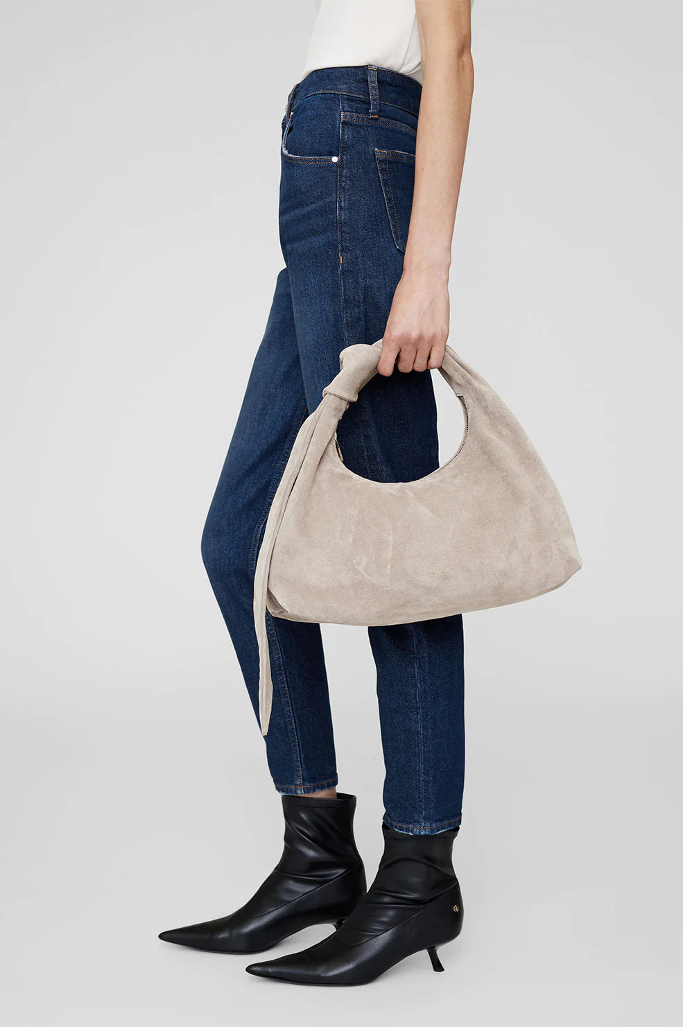 Anine Bing Grace Bag Taupe Suede