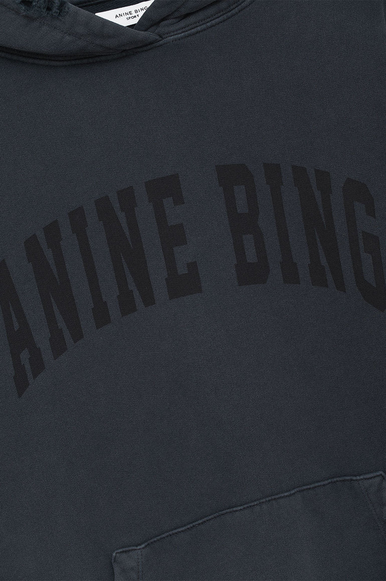 Anine Bing Harvey Sweatshirt Dark Washed Black