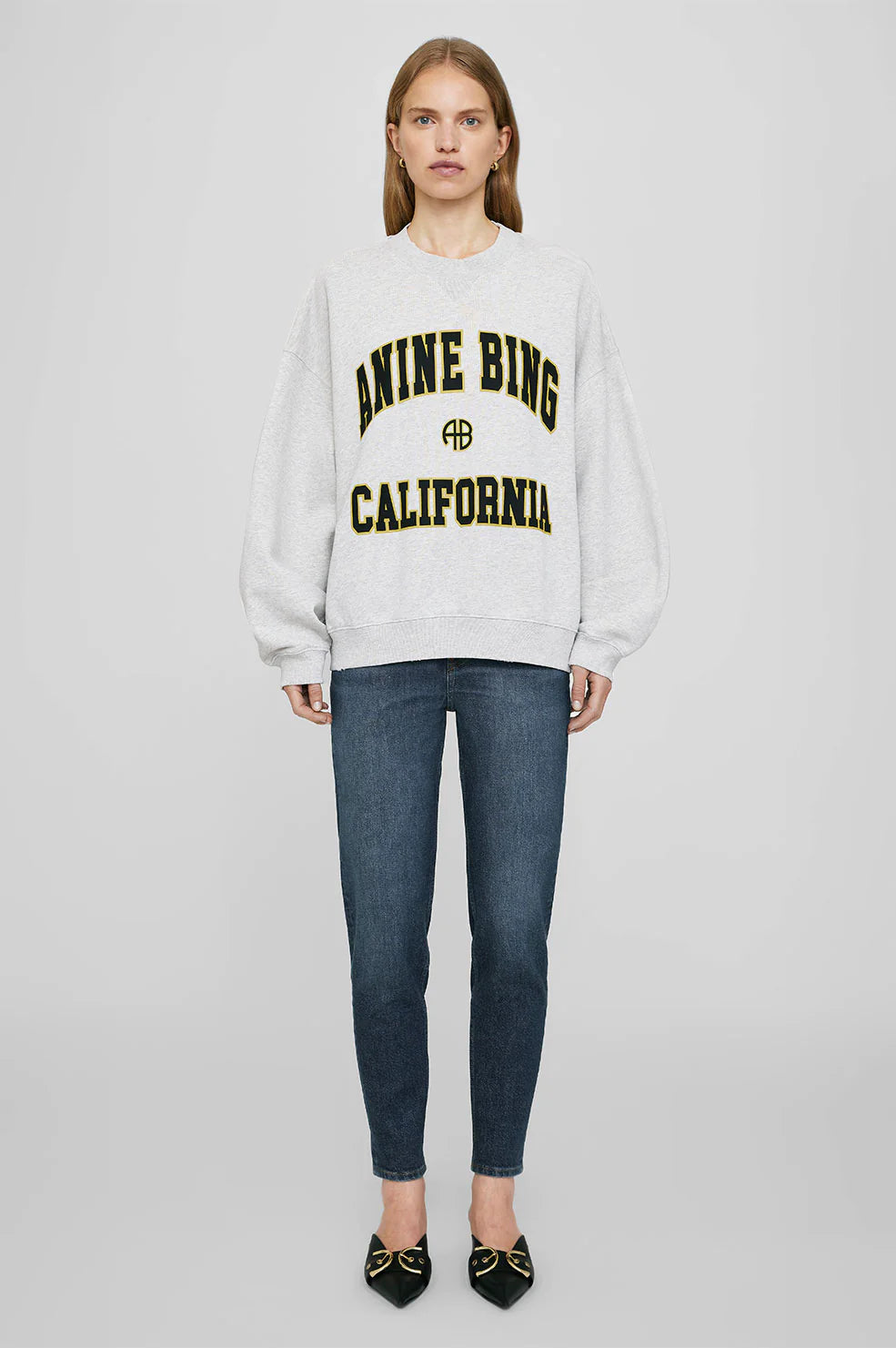 Anine Bing Jaci Sweatshirt Anine Bing California Heather Grey