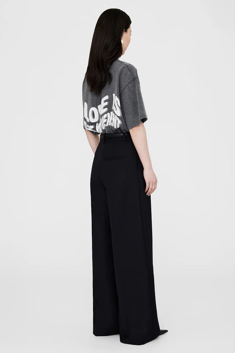 Anine Bing Kent Tee Love Washed Black