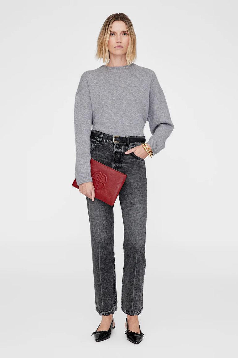 Anine Bing Lili Pouch Red Pebbled
