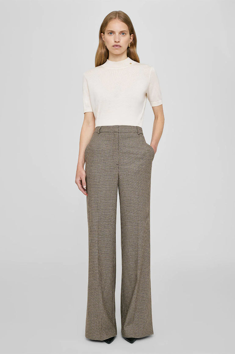 Anine Bing Lyra Trouser Mini Houndstooth