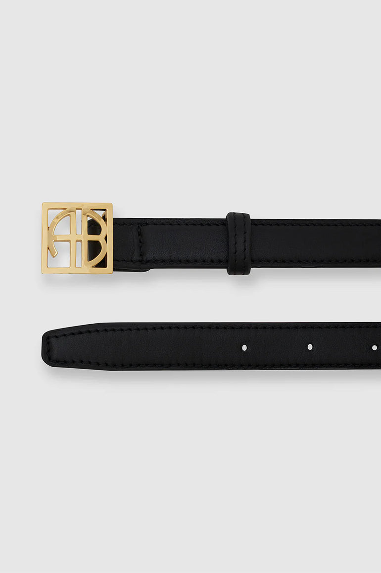 Anine Bing Monogram Belt Black