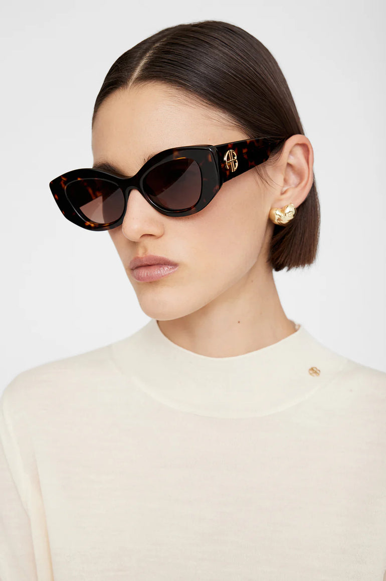 Anine Bing Rennes Sunglasses Dark Tortoise