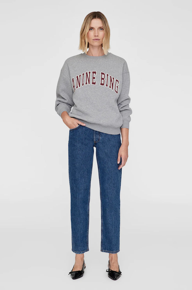 Anine Bing Spencer Sweatshirt Anine Bing Medium Heather Grey